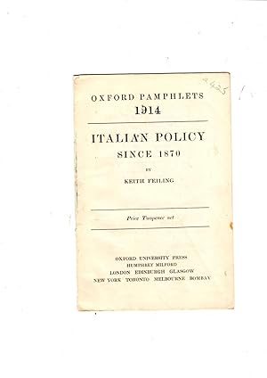 Imagen del vendedor de Italian Policy since 1870. a la venta por Gwyn Tudur Davies
