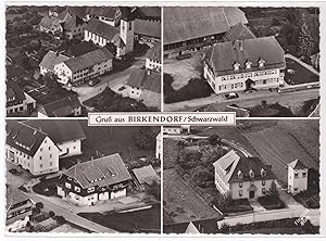 Bild des Verkufers fr AK Gru aus Birkendorf Schwarzwald Luftbild Mehrbildkarte Gasthaus zur Post Reiseandenken-Haus Zolg ungelaufen zum Verkauf von GAENSAN Versandantiquariat