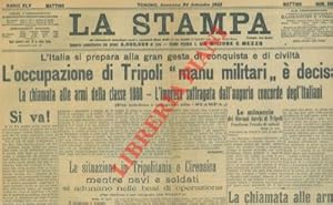 L'Italia si prepara alla gran gesta di conquista e di civiltà. L'occupazione di Tripoli "manu mil...