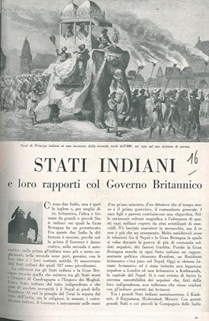 Stati indiani e loro rapporti col governo britannico.