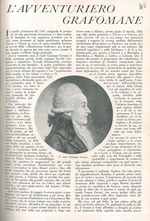 Seller image for L'avventuriero grafomane. (Conte Giuseppe Garani) for sale by Libreria Piani