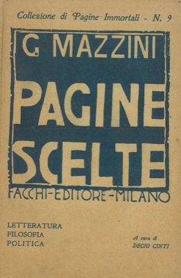 Immagine del venditore per Pagine scelte di G. Mazzini. venduto da Libreria Piani