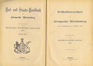 Ortschaftsverzeichnis des Königreichs Württemberg nach der Volkszählung vom 1. Dezember 1900 (Ori...