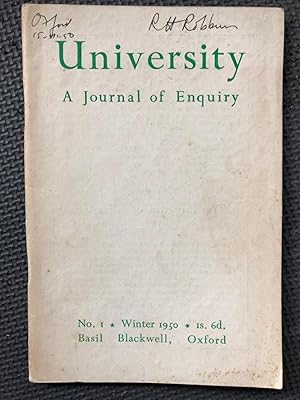 University; A Journal of Enquiry, No. 1, Winter 1950