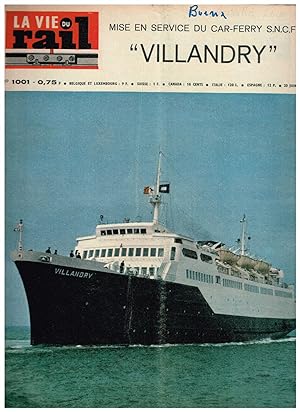 La Vie du Rail .Nº 1001 Mise en service du Car-ferry S.N.C.F. Villandry. 20 Juni 1965