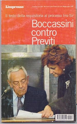 Seller image for Boccassini contro Previti - Eequisitoria al processo Imi-Sir - L'Espresso for sale by libreria biblos