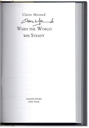 Seller image for When The World Was Steady. for sale by Orpheus Books