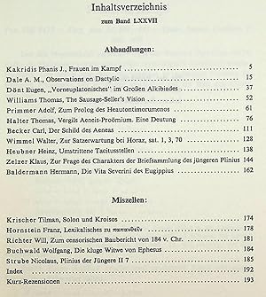 Wiener Studien. Zeitschrift für klassische Philologie. 77. Band 1964