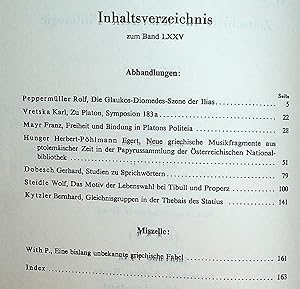 Wiener Studien. Zeitschrift für klassische Philologie. 75. Band Jahrgang 1962