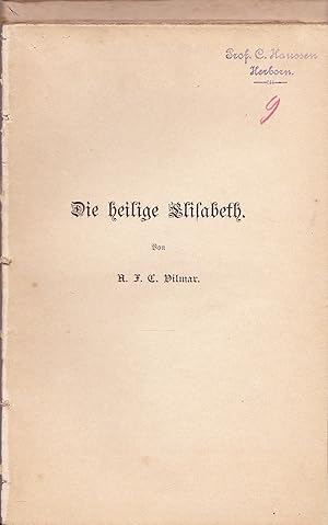 Bild des Verkufers fr Die Heilige Elisabeth. Skizze aus dem christlichen Leben des dreizehnten Jahrhunderts. Drei Beitrge aus privater Heftung. zum Verkauf von Antiquariat Immanuel, Einzelhandel