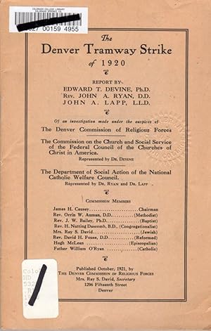 Bild des Verkufers fr The Denver Tramway Strike of 1920 zum Verkauf von Clausen Books, RMABA