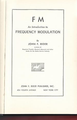 Image du vendeur pour FM ' Am introduction tp Frequency Modulation mis en vente par Warren Hahn