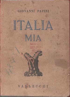Immagine del venditore per Italia mia - Giovanni Papini venduto da libreria biblos
