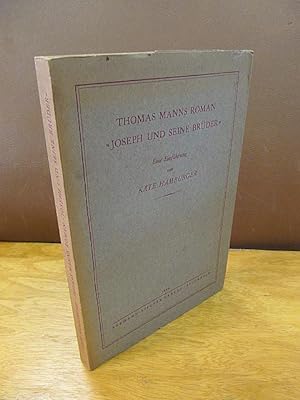 Thomas Manns Roman "Joseph und seine Brüder." Eine Einführung.