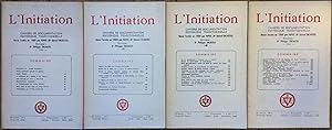 L'Initiation n°1, 2, 3, 4. 36 ème année (année 1962) Cahiers de documentation ésotérique traditio...