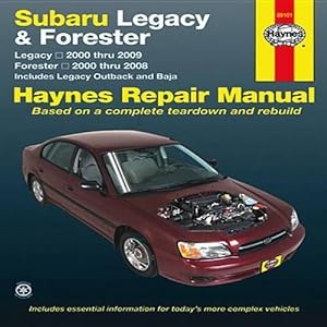 Bild des Verkufers fr Subaru Legacy & Forester covering Legacy (2000-2009) & Forester (2000-2008), inc. Legacy Outback & Baja Haynes Repair Manual (USA) (Paperback) zum Verkauf von Grand Eagle Retail