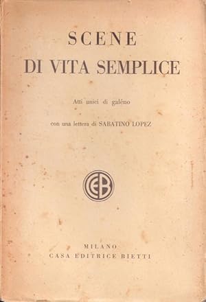 Immagine del venditore per Scene di vita semplice - Galeno venduto da libreria biblos