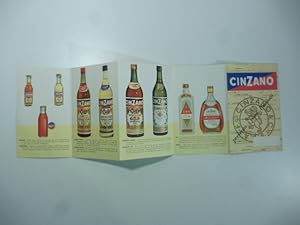 Cinzano presenta i suoi prodotti. Pieghevole pubblicitario