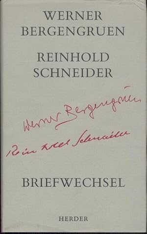 Bild des Verkufers fr Briefwechsel. Hrsg. u. Nachwort von N. Luise Hackelsberger-Bergengruen. zum Verkauf von Antiquariat Kaner & Kaner GbR