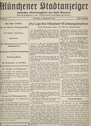 Münchener Stadtanzeiger. Amtliches Mitteilungsblatt der Stadt München. Hrsg. vom Städtischen Info...