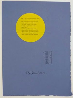 Bild des Verkufers fr One of My Trees Has Caught the Moon (Signed Broadside) zum Verkauf von Jeff Hirsch Books, ABAA