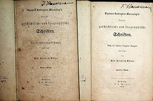 Seller image for Thomas Babington Macaulay's kleine geschichtliche und biographische Schriften 1. und 2. Band bers. von Friedrich Blau for sale by ANTIQUARIAT.WIEN Fine Books & Prints