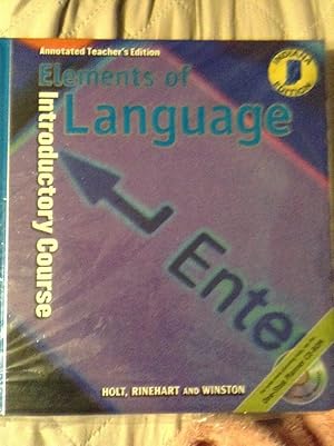 Seller image for Elements of Language; Introductory Course - Annotated Teacher's Edition - Indiana Edition for sale by Text4less