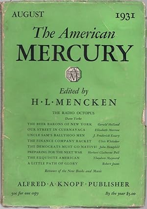 Bild des Verkufers fr The American Mercury; Volume XXIII, Number 91, August 1931 zum Verkauf von Clausen Books, RMABA