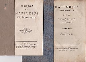 Marforius Vindobonensis . Pasquino Saliburgensi. Ambrosia I und Ambrosia III. - Ein Paar Worte am...