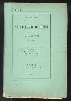 CONTINUAZIONE degli Atti della R. Accademia economico-agraria dei Georgofili di Firenze. Nuova se...