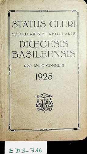 Status Cleri Sæcularis et Regularis Dicesis Basileensis pro anno communi 1925.