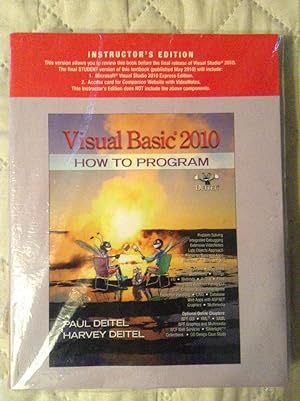Immagine del venditore per Visual Basic 2010 How to Program-Instructor's Edition venduto da Text4less