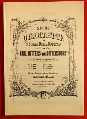 Immagine del venditore per Sechs Quartette fr 2 Violinen, Viola und Violoncello No. 4 - C dur (fr ihre Concertvortrge bezeichnet von Gebrder Mller) venduto da ANTIQUARIAT H. EPPLER