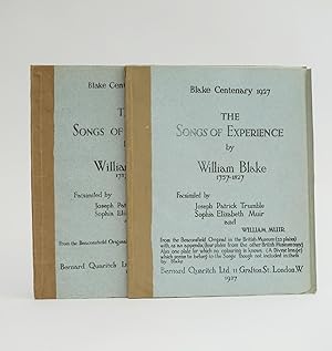 The Songs of Innocence [and] The Songs of Experience. Blake Centenary 1927. Facsimiled By Joseph ...