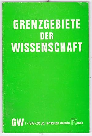 Immagine del venditore per Grenzgebiete der Wissenschaft 28. Jg. H 1, 1979 venduto da Kultgut