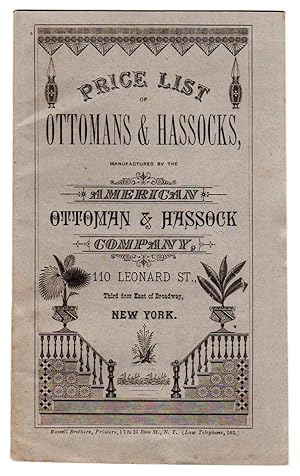 Price List of Ottomans & Hassocks, manufactured by the American Ottoman & Hassock Company, 110 Le...