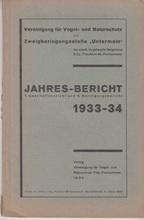 Imagen del vendedor de Jahresbericht. 7. Geschftsbericht und 4. Beringungsbericht 1933-34. a la venta por Buchversand Joachim Neumann