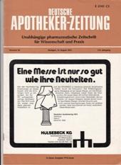 Seller image for Deutsche Apotheker-Zeitung. Unabhngige pharmazeutische Zeitschrift fr Wissenschaft und Praxis. for sale by Buchversand Joachim Neumann