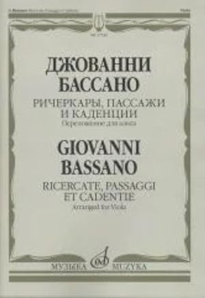 Image du vendeur pour Giovanni Bassano. Richercate, passaggi et cadentie. Arr. for Viola by I. Dolzhnikov mis en vente par Ruslania