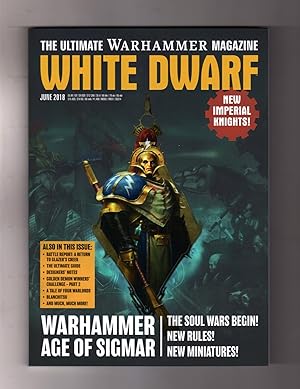 White Dwarf - The Ultimate Warhammer Magazine. Warhammer Age of Sigmar Cover. June, 2018. With Tw...