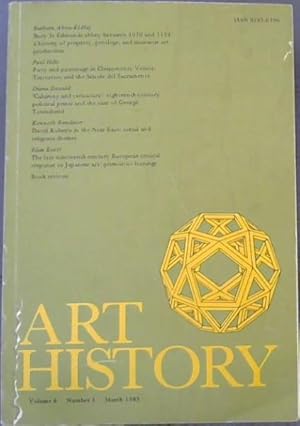 Bild des Verkufers fr Art History Volume 6 Number 1. March 1983 zum Verkauf von Chapter 1