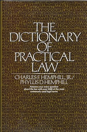 Seller image for The Dictionary of Practical Law for sale by Old Algonquin Books