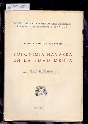 Seller image for TOPONIMIA NAVARRA EN LA EDAD MEDIA for sale by Libreria 7 Soles