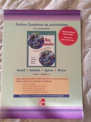 Immagine del venditore per Online Cuaderno de Actividades to Accompany Dos Mundos; Comunicacion y Comunidad - Paso A - Capitulo 15 - Access Card venduto da Text4less