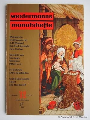 Bild des Verkufers fr Westermanns Monatshefte. 99. Jahrgang. Heft 12. zum Verkauf von Antiquariat Hans-Jrgen Ketz