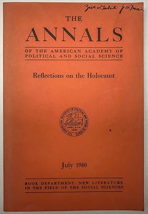 Reflection on the Holocaust (The Annals of the American Academy of Political and Social Science, ...