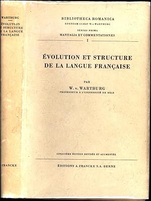 Imagen del vendedor de Evolution et Structure de la Langue Francaise / Cinquieme Edition Revisee et Augmentee a la venta por Cat's Curiosities