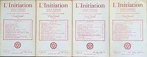 Image du vendeur pour L'Initiation n1, 2, 3, 4. (1972) 46 me anne. Cahiers de documentation sotrique traditionnelle. Revue fonde en 1888 par Papus (Dr Grard Encausse) Organe officiel de l'Ordre Martiniste de Papus. mis en vente par Le Songe de Polia