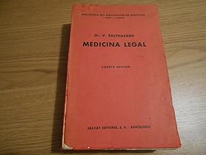 Imagen del vendedor de Manual de medicina legal. Cuarta Edicin enteramente revista y aumentada segn las legislaciones espaola e hispanoamericanas. Ilustrad con 154 figuras en negro y colores y 2 lminas en color a la venta por Librera Camino Bulnes