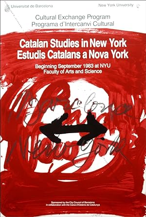 Imagen del vendedor de Antoni TPIES. Catalan Studies in New York. (Affiche d'exposition / exhibition poster). a la venta por Librairie-Galerie Dorbes Tobeart